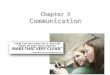 Chapter 3 Communication. Chapter Sections 3-1 The Nature of Interpersonal Communication 3-2 Conflicts in Relationships 3-3 Principles and Techniques of