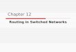 Chapter 12 Routing in Switched Networks. Routing in Packet Switched Network  key design issue for (packet) switched networks  select route across network