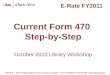Current Form 470 Step-by-Step October 2010 Library Workshop E-Rate FY2011