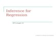 Inference for Regression BPS chapter 23 © 2010 W.H. Freeman and Company