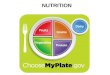 NUTRITION. OBJECTIVES explain how to use the my plate guidance system. identify the names of the five main food groups in my plate. describe recommendations