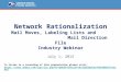 Network Rationalization Mail Moves, Labeling Lists and Mail Direction File Industry Webinar July 1, 2013 To listen to a recording of this presentation