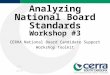 Analyzing National Board Standards Workshop #3 CERRA National Board Candidate Support Workshop Toolkit WS3 2010