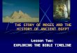 THE STORY OF MOSES AND THE HISTORY OF ANCIENT EGYPT Lesson Two: EXPLORING THE BIBLE TIMELINE