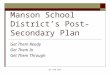 GET THEM READY Manson School District’s Post-Secondary Plan Get Them Ready Get Them In Get Them Through