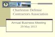 Charleston Defense Contractors Association Annual Business Meeting 29 May 2013