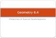 Properties of Special Parallelograms Geometry 6.4