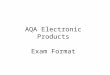 AQA Electronic Products Exam Format. AQA :WRITTEN EXAM PAPER 2011 TIME: 1.5 HOURS USE BLACK INK USE PENCIL FOR DRAWING