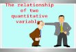 The relationship of two quantitative variables