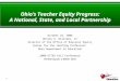 1 Ohio’s Teacher Equity Progress: A National, State, and Local Partnership October 24, 2008 Wesley G. Williams, II Director of the Office of Educator Equity