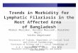 Trends in Morbidity for Lymphatic Filariasis in the Most Affected Area of Bangladesh Midori Morioka 1, Hossain Moazzem 2, Kazuhiko Moji 3, Yukiko Wagatsuma
