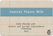 Data Review and School and System Improvement Planning 2015 Coastal Plains RESA
