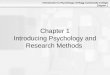 Introduction to Psychology: Kellogg Community College Chapter 1 Chapter 1 Introducing Psychology and Research Methods