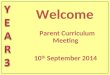 Parent Curriculum Meeting 10 th September 2014 Parent Curriculum Meeting 10 th September 2014 Welcome