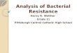 Analysis of Bacterial Resistance Henry R. Walther Grade 11 Pittsburgh Central Catholic High School