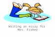 Writing an essay for Mrs. Fisher. Always Use MLA Format & Double Space Typed Papers!. Name Date Period Title of Essay Is Centered Do Not Underline Your