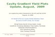 Cavity Gradient Yield Plots Update, August, 2009 As reported by Akira Yamamoto to the EC and the ILCSC August, 13, 2009 On behalf of the ILC Cavity Global