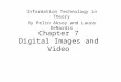 Chapter 7 Digital Images and Video Information Technology in Theory By Pelin Aksoy and Laura DeNardis