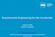 Requirements Engineering for the Accelerator Eugene Tanke Systems Engineer  Workshop on Requirements Conformance for SRF