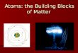 Chapter 3 Atoms: the Building Blocks of Matter. The parts that make up an atom are called subatomic particles. The parts that make up an atom are called