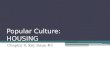 Popular Culture: HOUSING Chapter 4, Key Issue #3