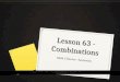 Lesson 63 - Combinations Math 2 Honors - Santowski