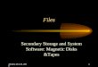 January 18 & 20, 20001 Files Secondary Storage and System Software: Magnetic Disks &Tapes