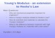 Young’s Modulus - an extension to Hooke’s Law Main Questions: –Why are mechanical properties important for engineers? –How is Young’s modulus related to