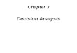 Chapter 3 Decision Analysis. Learning Objectives 1. List the steps of the decision-making process 2. Describe the types of decision-making environments