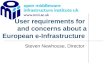 User requirements for and concerns about a European e-Infrastructure Steven Newhouse, Director