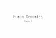Human Genomics Chapter 5. Human Genomics Human genomics is the study of the human genome. It involves determining the sequence of the nucleotide base