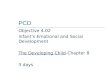 PCD Objective 4.02 Infant’s Emotional and Social Development The Developing Child-Chapter 8 3 days