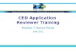 CED Application Reviewer Training Module 7: Bonus Points June 2012