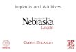 Implants and Additives Galen Erickson. Implanting Defects Partially missing implant Improper Location Crushed Implants