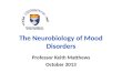 The Neurobiology of Mood Disorders Professor Keith Matthews October 2013