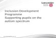 1 Inclusion Development Programme Supporting pupils on the autism spectrum