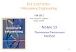 Notes 13 ECE 5317-6351 Microwave Engineering Fall 2011 Transverse Resonance Method Prof. David R. Jackson Dept. of ECE Fall 2011 1