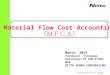 ©2013 Nitto Denko Corporation. All Rights Reserved. Material Flow Cost Accounting （ＭＦＣＡ） March, 2013 Yoshikuni Furukawa Secretary of ISO/TC207 WG8 NITTO