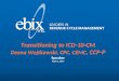 Www.ebixinc.com(414) 423-4100 Transitioning to ICD-10-CM Deena Wojtkowski, CPC, CEMC, CCP-P Speaker April 3, 2014