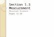 Section 1.3 Measurement Physical Science Pages 14-20