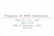 Progress of HERD Simulation Ming XU ( 徐明 ), IHEP 2013.12.02 HERD 2 nd Workshop, IHEP, Beijing 1