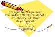 Incognito, Ergo Sum! The Nature/Nurture debate of Theory of Mind Development By Amanda Hachey 100063758