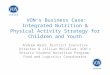 VON’s Business Case: Integrated Nutrition & Physical Activity Strategy for Children and Youth Andrew Ward, District Executive Director & Jillian McCallum,