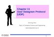 1 Chapter 11 User Datagram Protocol (UDP) Chapter 11 User Datagram Protocol (UDP) Mi-Jung Choi Dept. of Computer Science and Engineering mjchoi@postech.ac.kr