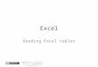 Excel Reading Excel tables ©Mathematics Education Centre, Loughborough University