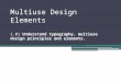 Multiuse Design Elements 1.01 Understand typography, multiuse design principles and elements