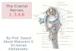 The Cranial Nerves 2, 3,4,6 By Prof. Saeed Abuel Makarem & Dr.Sanaa Alshaarawy