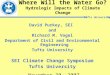Tufts University Where Will the Water Go? Hydrologic Impacts of Climate Change David Purkey, SEI and Richard M. Vogel Department of Civil and Environmental