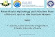 V.Jansons Kalme Workshop 16.XI.2009 River Basin Hydrology and Nutrient Run- off from Land to the Surface Waters WP2 V. Jansons, Latvia University of Agriculture