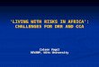 ‘LIVING WITH RISKS IN AFRICA’: CHALLENGES FOR DRR AND CCA Coleen Vogel REVAMP, Wits University